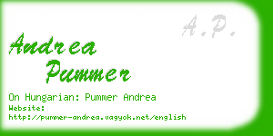 andrea pummer business card